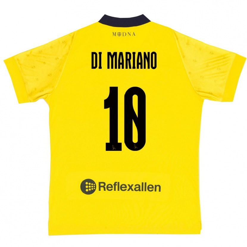 Danxen Barn Francesco Di Mariano #10 Gul Marinblå Hemmatröja Matchtröjor 2025/26 Tröjor T-Tröja