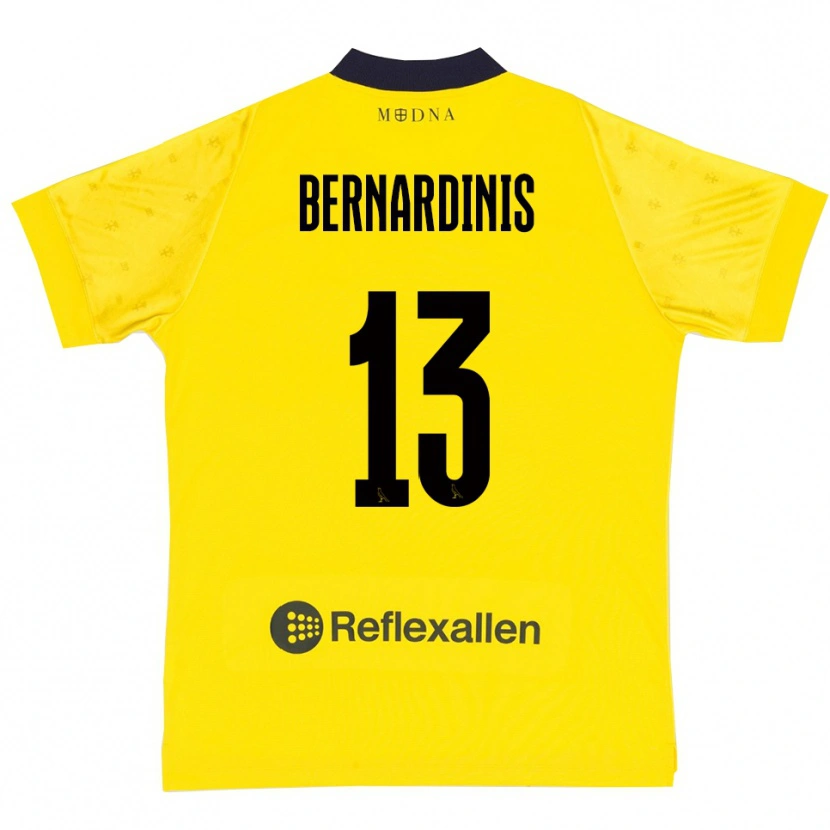 Danxen Barn Riccardo Bernardinis #13 Gul Marinblå Hemmatröja Matchtröjor 2025/26 Tröjor T-Tröja