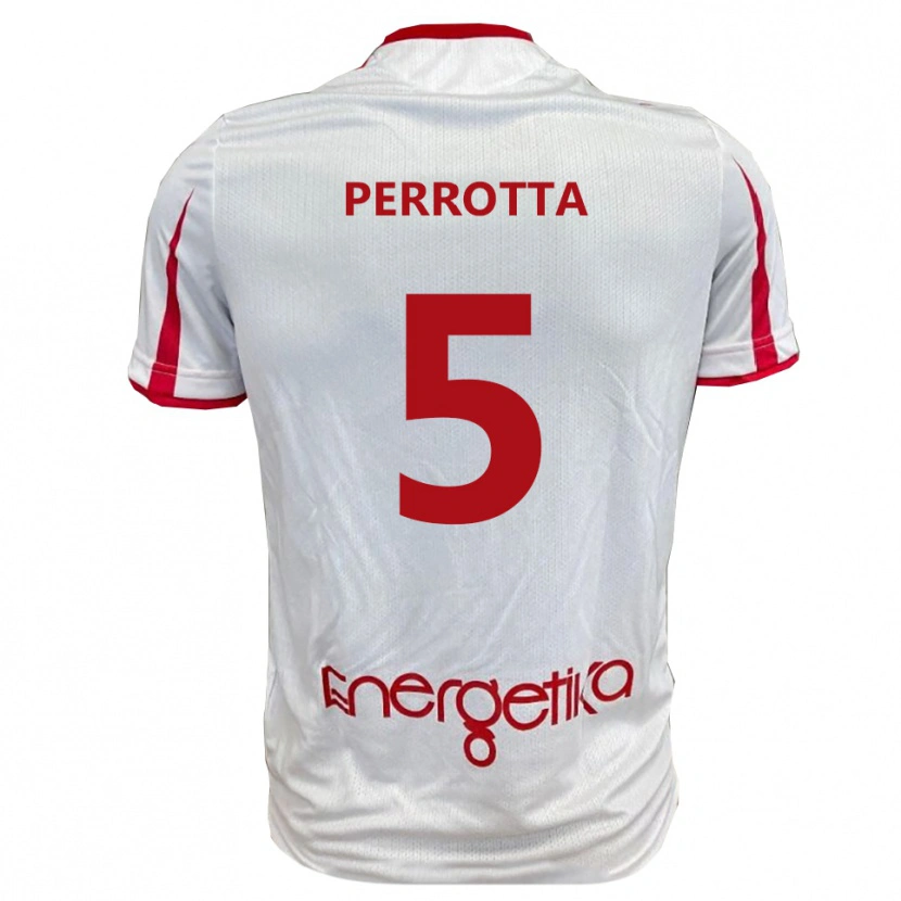 Danxen Barn Marco Perrotta #5 Vit Röd Hemmatröja Matchtröjor 2025/26 Tröjor T-Tröja