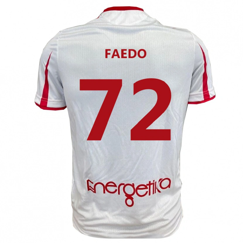 Danxen Barn Carlo Faedo #72 Vit Röd Hemmatröja Matchtröjor 2025/26 Tröjor T-Tröja