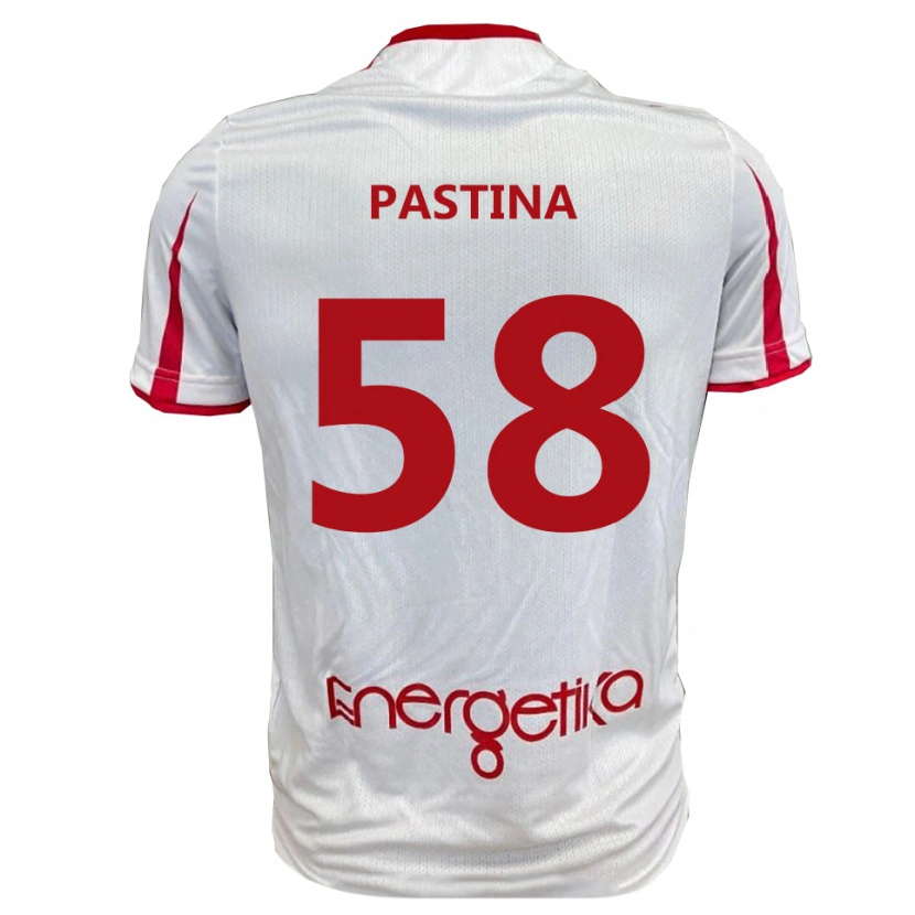 Danxen Barn Christian Pastina #58 Vit Röd Hemmatröja Matchtröjor 2025/26 Tröjor T-Tröja