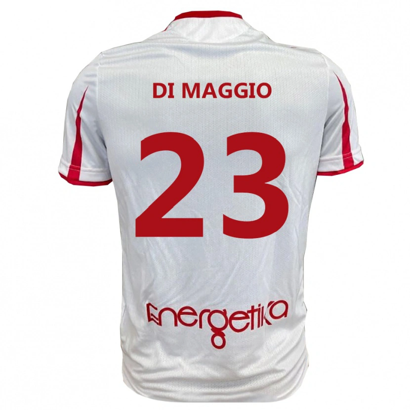 Danxen Barn Luca Di Maggio #23 Vit Röd Hemmatröja Matchtröjor 2025/26 Tröjor T-Tröja