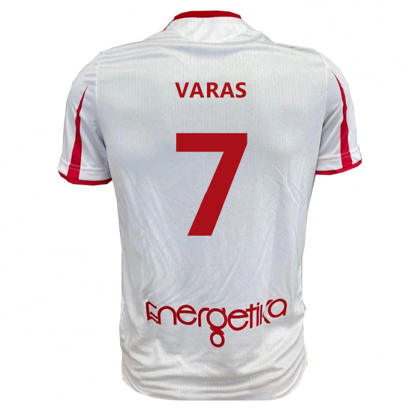 Danxen Barn Kevin Varas #7 Vit Röd Hemmatröja Matchtröjor 2025/26 Tröjor T-Tröja