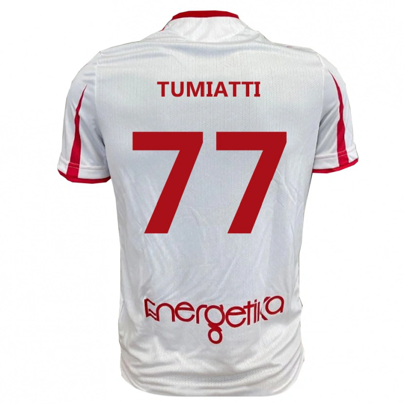 Danxen Barn Francesco Tumiatti #77 Vit Röd Hemmatröja Matchtröjor 2025/26 Tröjor T-Tröja