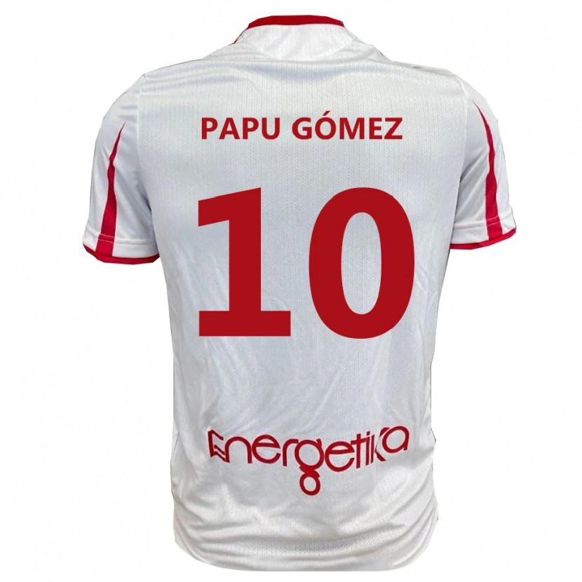 Danxen Barn Papu Gómez #10 Vit Röd Hemmatröja Matchtröjor 2025/26 Tröjor T-Tröja
