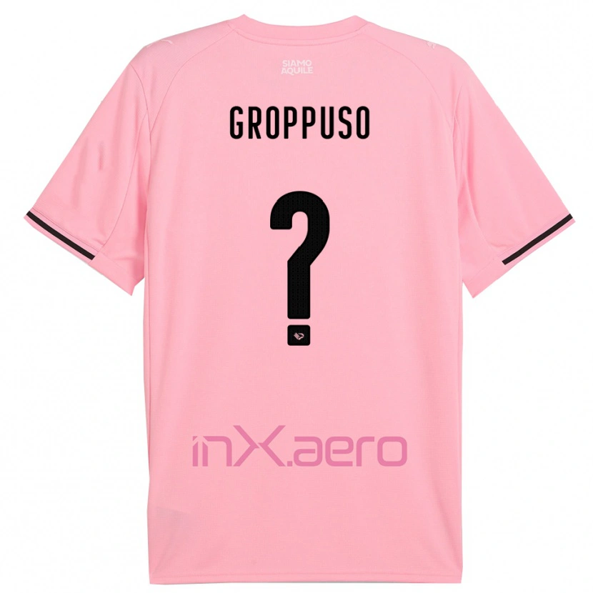 Danxen Barn Gabriele Groppuso #0 Rosa Svart Hemmatröja Matchtröjor 2025/26 Tröjor T-Tröja