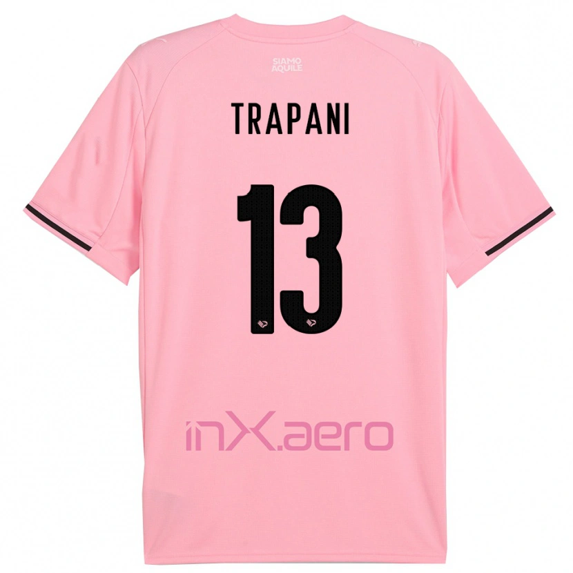 Danxen Barn Nicolò Trapani #13 Rosa Svart Hemmatröja Matchtröjor 2025/26 Tröjor T-Tröja