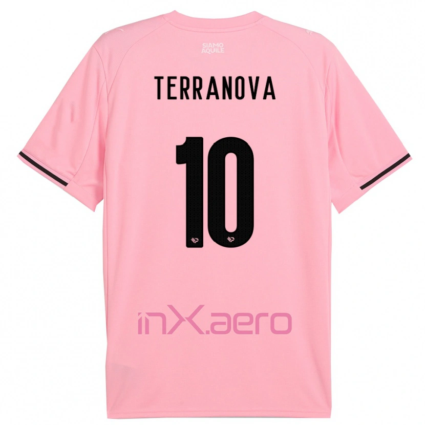 Danxen Barn Mattia Terranova #10 Rosa Svart Hemmatröja Matchtröjor 2025/26 Tröjor T-Tröja