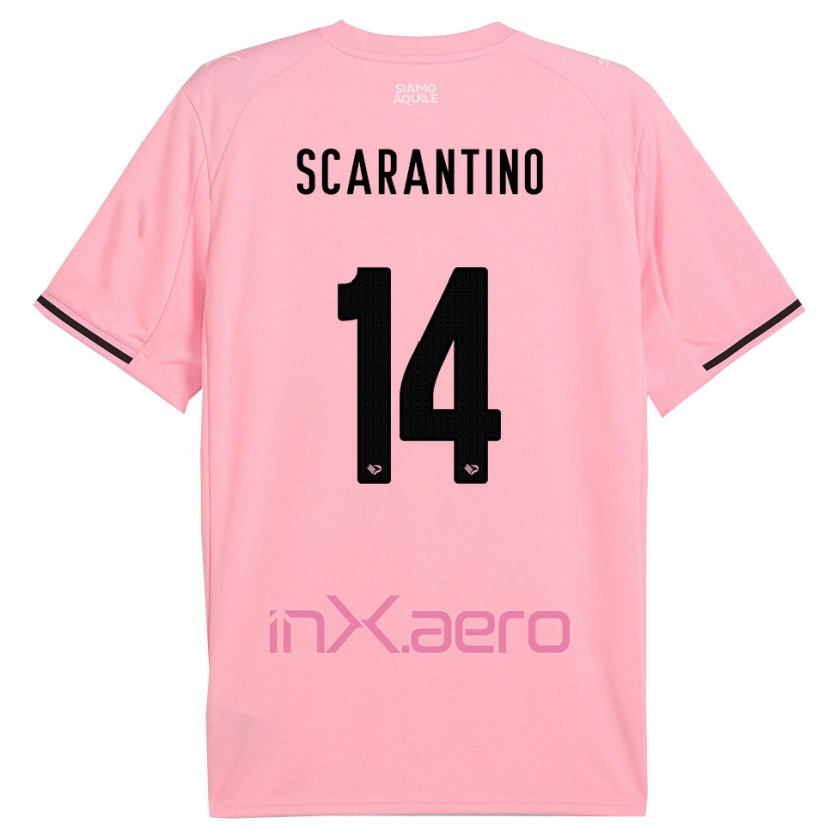Danxen Barn Giorgio Scarantino #14 Rosa Svart Hemmatröja Matchtröjor 2025/26 Tröjor T-Tröja