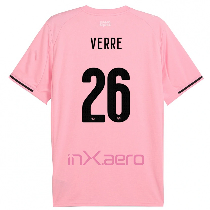 Danxen Barn Valerio Verre #26 Rosa Svart Hemmatröja Matchtröjor 2025/26 Tröjor T-Tröja