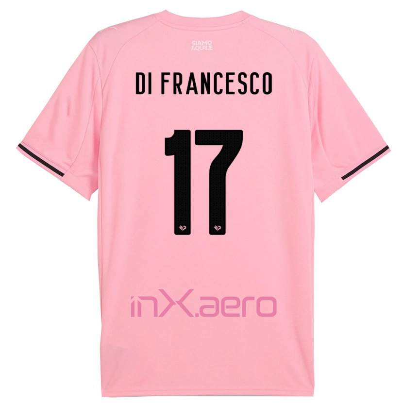 Danxen Barn Federico Di Francesco #17 Rosa Svart Hemmatröja Matchtröjor 2025/26 Tröjor T-Tröja