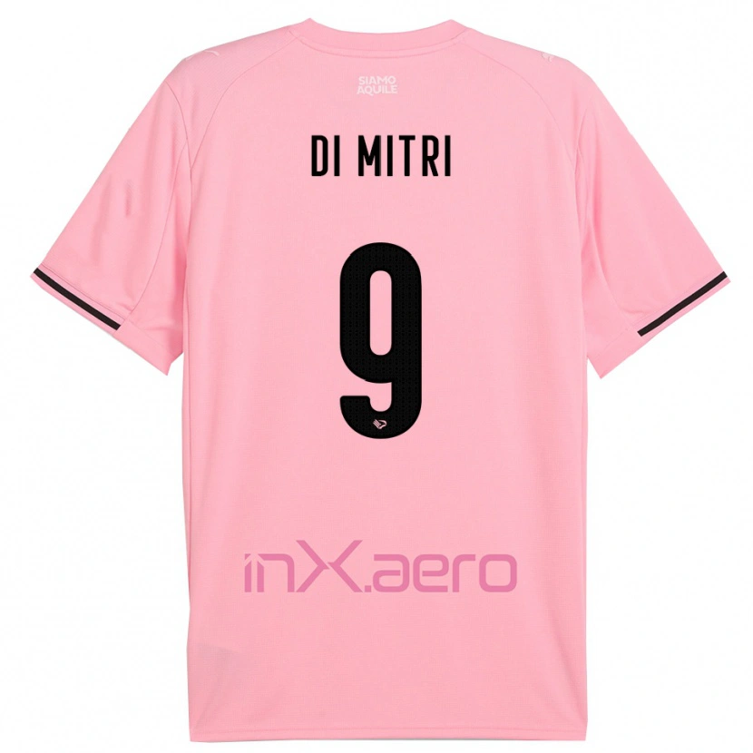 Danxen Barn Salvatore Di Mitri #9 Rosa Svart Hemmatröja Matchtröjor 2025/26 Tröjor T-Tröja