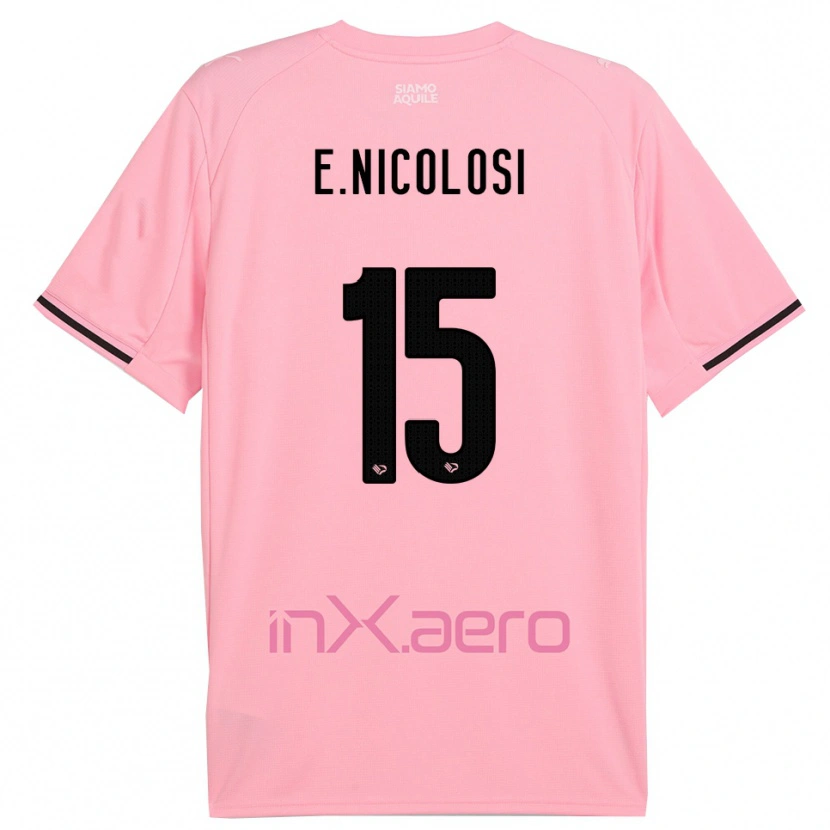 Danxen Barn Ettore Nicolosi #15 Rosa Svart Hemmatröja Matchtröjor 2025/26 Tröjor T-Tröja