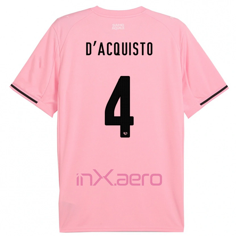 Danxen Barn Giovanni D'acquisto #4 Rosa Svart Hemmatröja Matchtröjor 2025/26 Tröjor T-Tröja