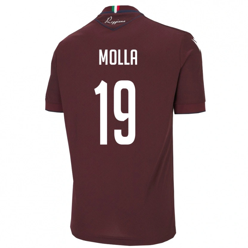 Danxen Barn Cristian Molla #19 Bourgogne Vitt Hemmatröja Matchtröjor 2025/26 Tröjor T-Tröja