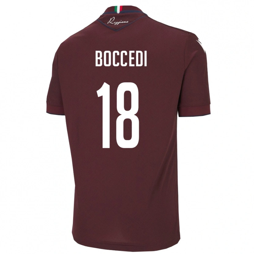 Danxen Barn Alessandro Boccedi #18 Bourgogne Vitt Hemmatröja Matchtröjor 2025/26 Tröjor T-Tröja