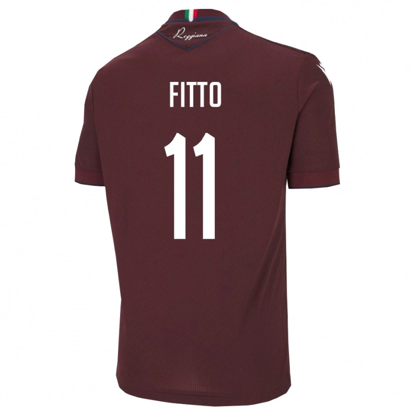 Danxen Barn Gabriele Fitto #11 Bourgogne Vitt Hemmatröja Matchtröjor 2025/26 Tröjor T-Tröja