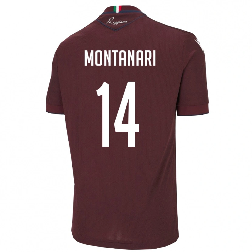 Danxen Barn Giacomo Montanari #14 Bourgogne Vitt Hemmatröja Matchtröjor 2025/26 Tröjor T-Tröja