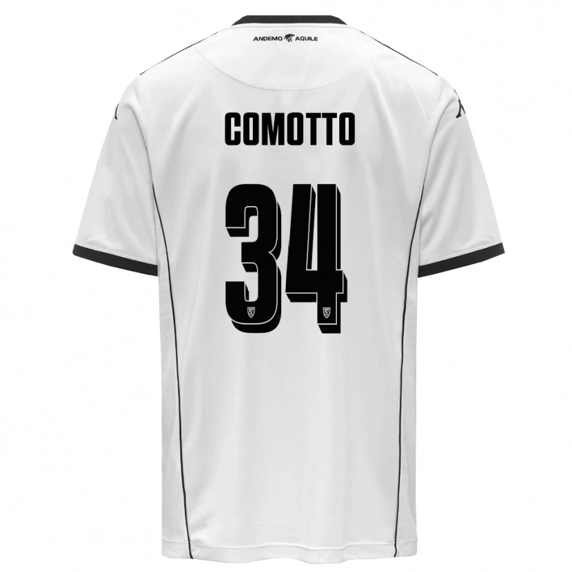 Danxen Barn Christian Comotto #34 Vit Svart Hemmatröja Matchtröjor 2025/26 Tröjor T-Tröja
