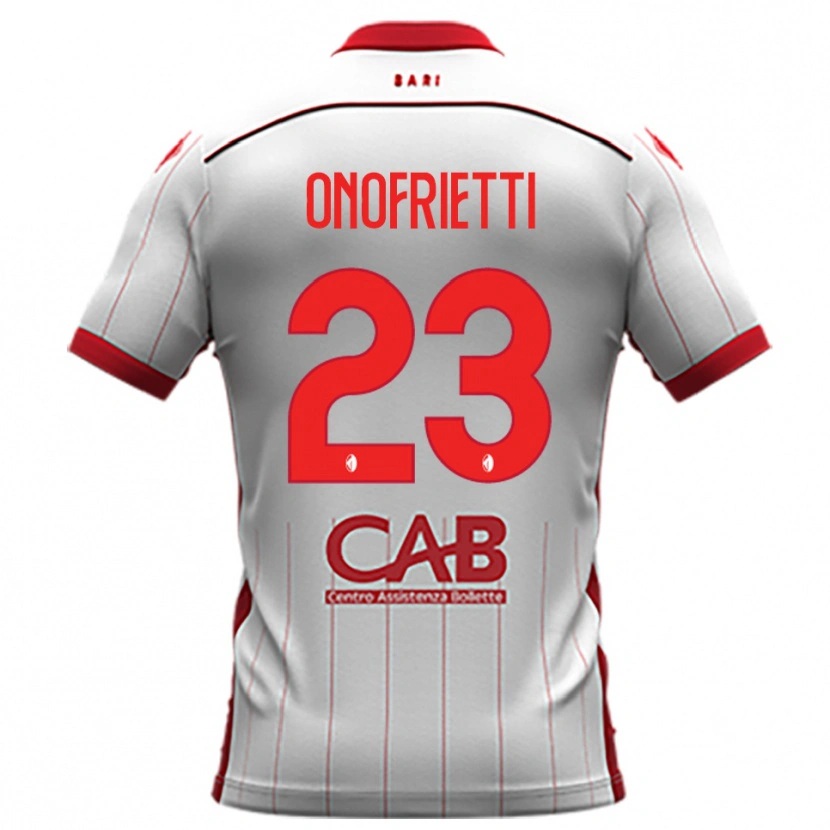 Danxen Barn Vincenzo Onofrietti #23 Vit Röd Hemmatröja Matchtröjor 2025/26 Tröjor T-Tröja