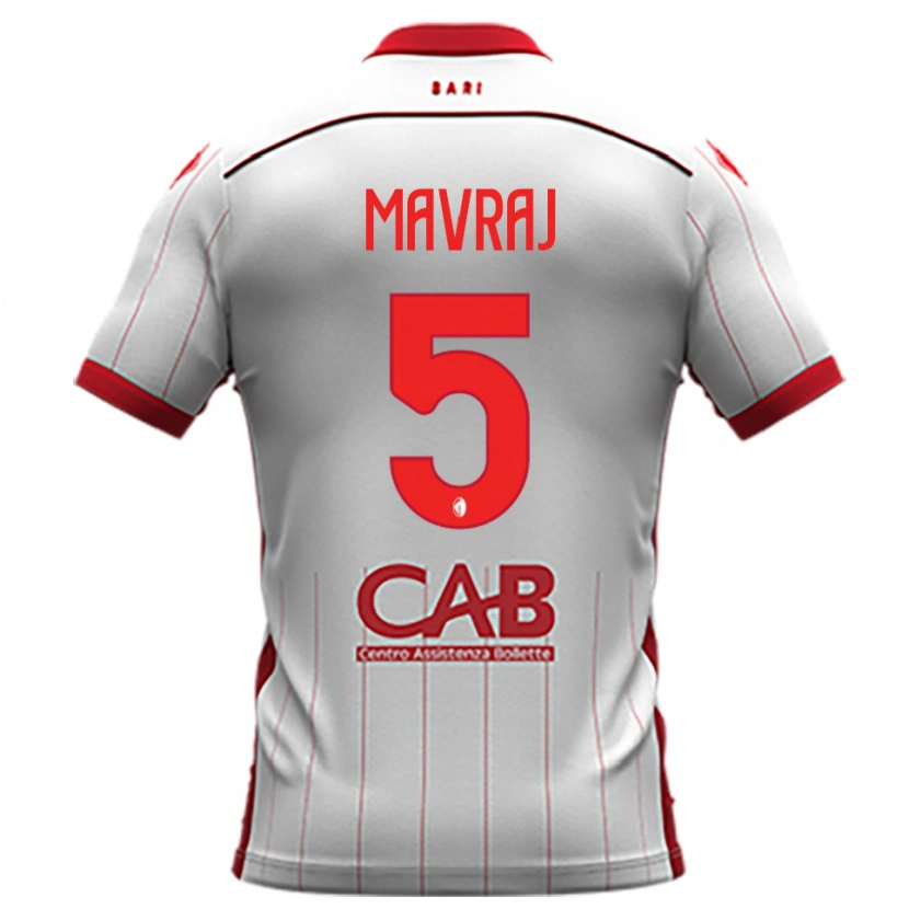 Danxen Barn Indrit Mavraj #5 Vit Röd Hemmatröja Matchtröjor 2025/26 Tröjor T-Tröja