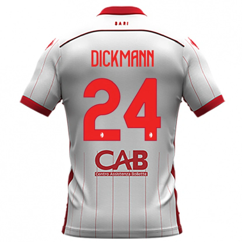 Danxen Barn Lorenzo Dickmann #24 Vit Röd Hemmatröja Matchtröjor 2025/26 Tröjor T-Tröja
