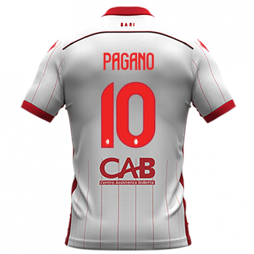 Danxen Barn Riccardo Pagano #10 Vit Röd Hemmatröja Matchtröjor 2025/26 Tröjor T-Tröja