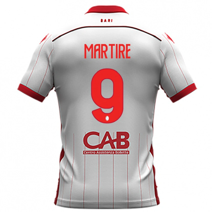 Danxen Barn Nicolò Martire #9 Vit Röd Hemmatröja Matchtröjor 2025/26 Tröjor T-Tröja