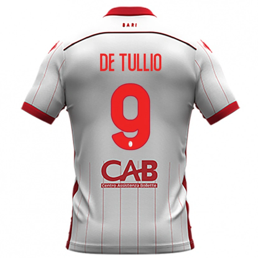 Danxen Barn Domenico De Tullio #9 Vit Röd Hemmatröja Matchtröjor 2025/26 Tröjor T-Tröja