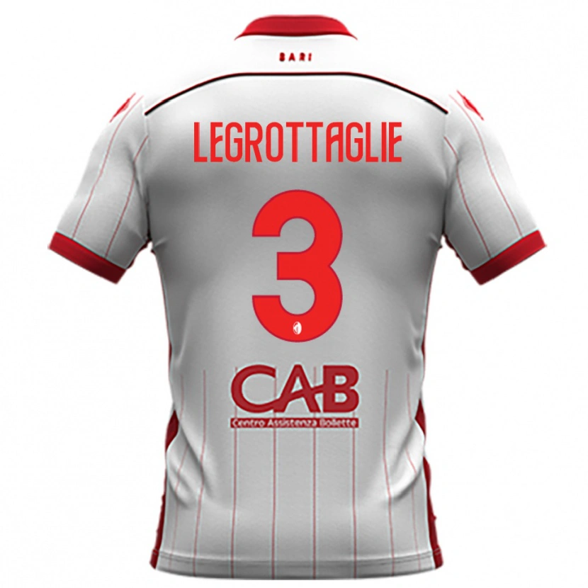 Danxen Barn Umberto Legrottaglie #3 Vit Röd Hemmatröja Matchtröjor 2025/26 Tröjor T-Tröja