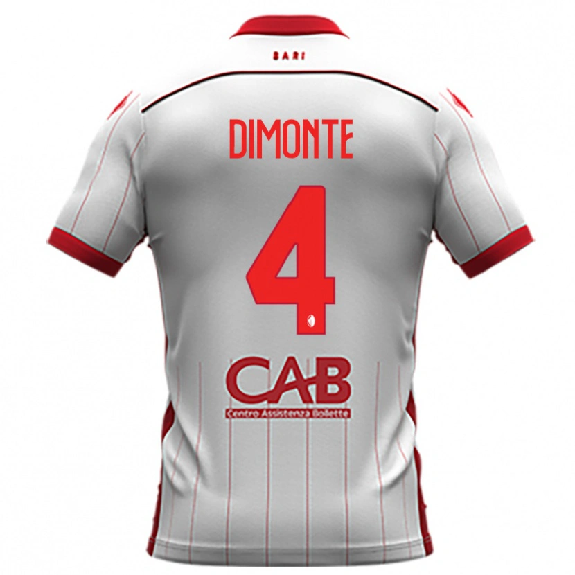 Danxen Barn Paolo Dimonte #4 Vit Röd Hemmatröja Matchtröjor 2025/26 Tröjor T-Tröja
