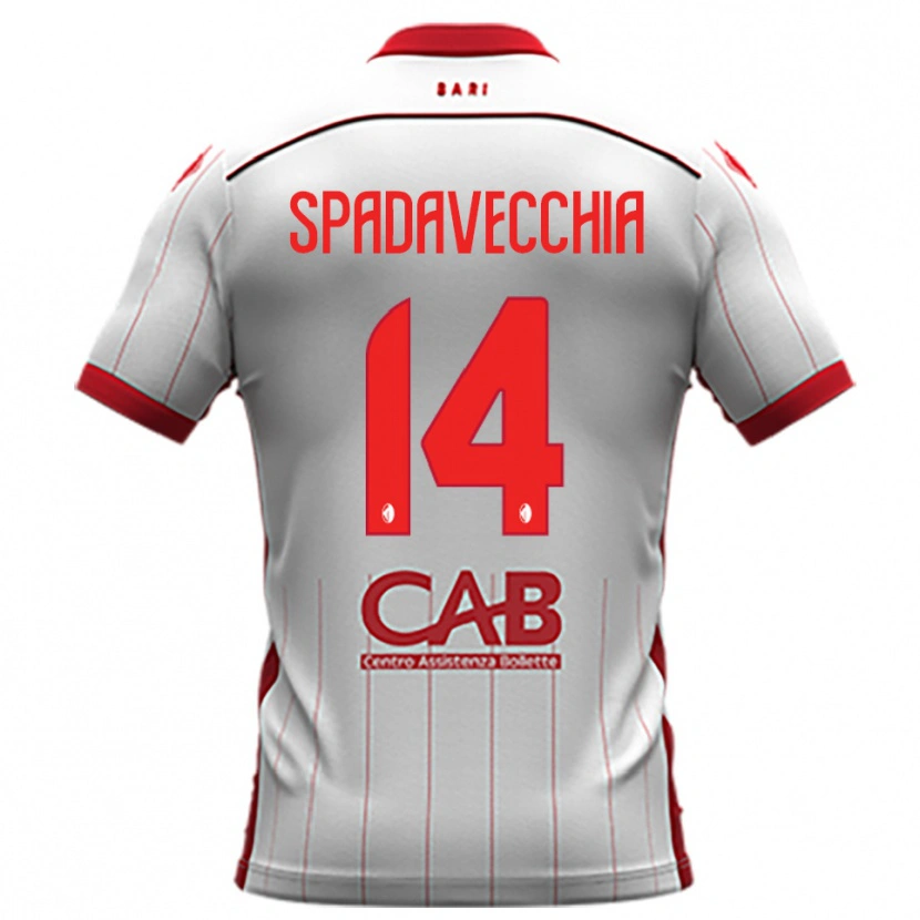 Danxen Barn Pantaleo Spadavecchia #14 Vit Röd Hemmatröja Matchtröjor 2025/26 Tröjor T-Tröja