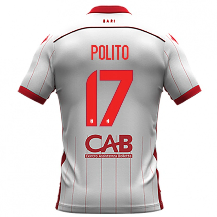 Danxen Barn Fabio Polito #17 Vit Röd Hemmatröja Matchtröjor 2025/26 Tröjor T-Tröja