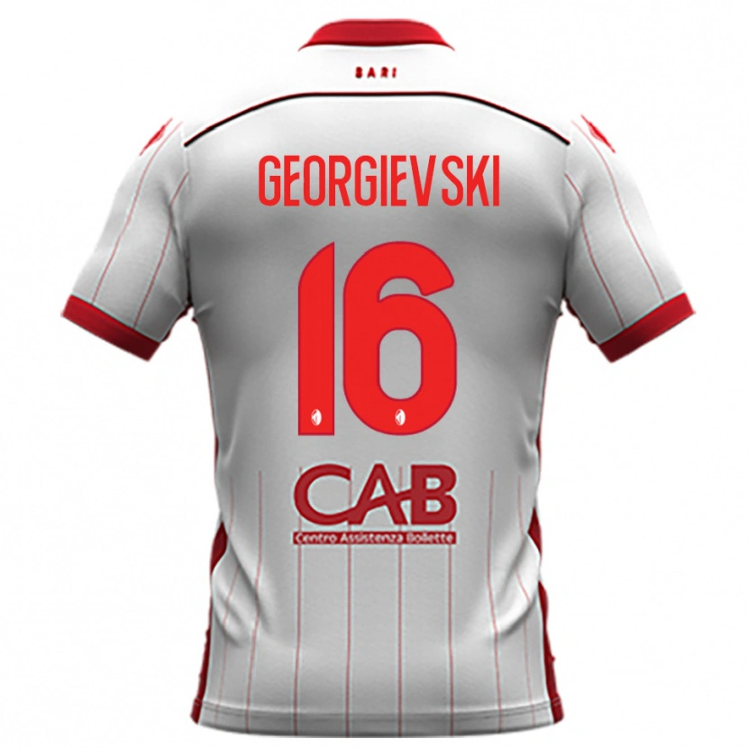 Danxen Barn Toma Georgievski #16 Vit Röd Hemmatröja Matchtröjor 2025/26 Tröjor T-Tröja
