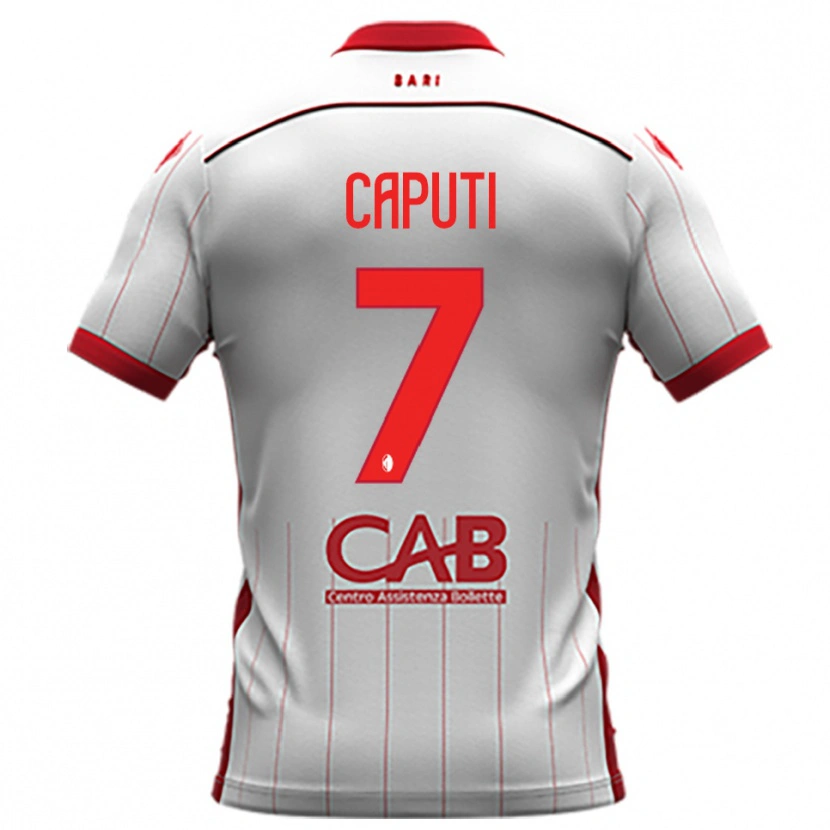 Danxen Barn Christian Caputi #7 Vit Röd Hemmatröja Matchtröjor 2025/26 Tröjor T-Tröja