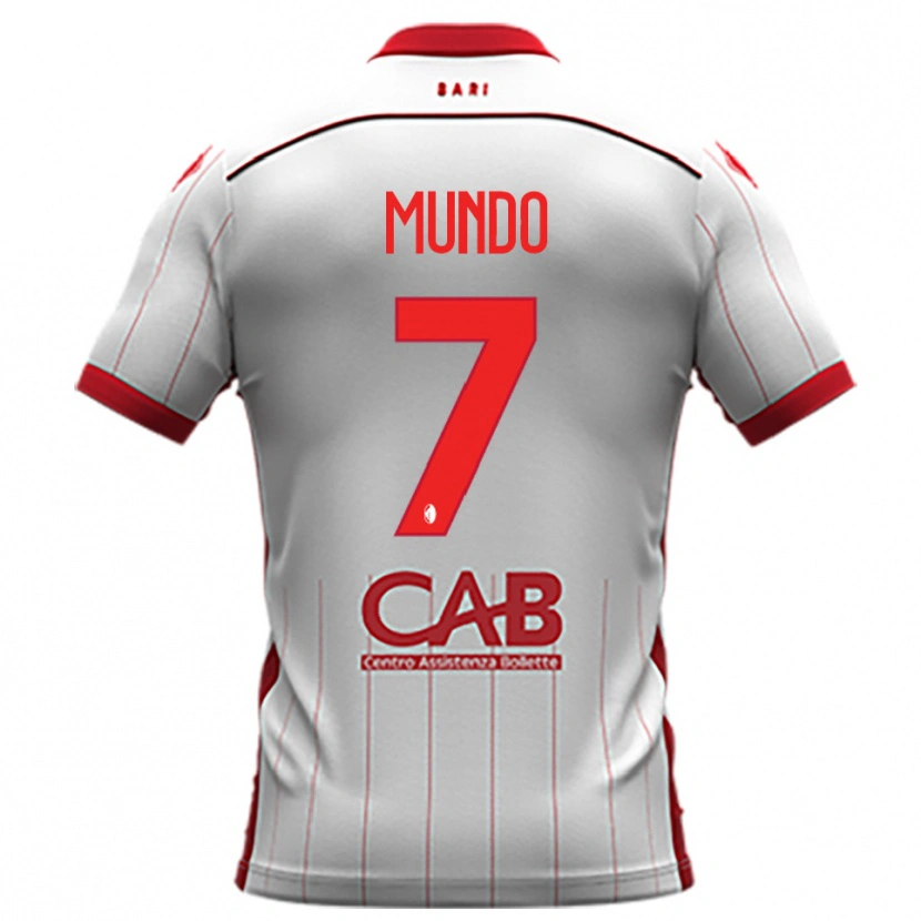 Danxen Barn Nicolò Mundo #7 Vit Röd Hemmatröja Matchtröjor 2025/26 Tröjor T-Tröja