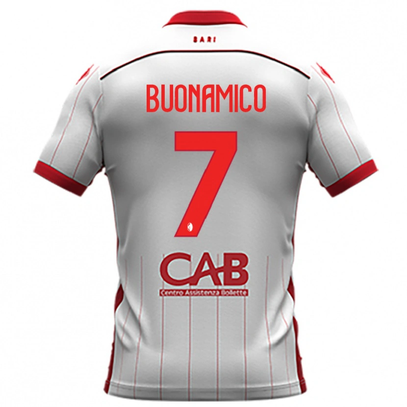 Danxen Barn Alessandro Buonamico #7 Vit Röd Hemmatröja Matchtröjor 2025/26 Tröjor T-Tröja