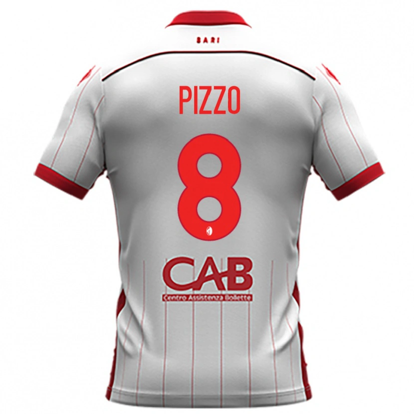 Danxen Barn Benedetto Pizzo #8 Vit Röd Hemmatröja Matchtröjor 2025/26 Tröjor T-Tröja