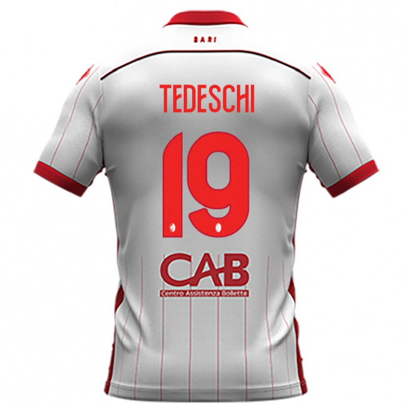 Danxen Barn Francesco Tedeschi #19 Vit Röd Hemmatröja Matchtröjor 2025/26 Tröjor T-Tröja
