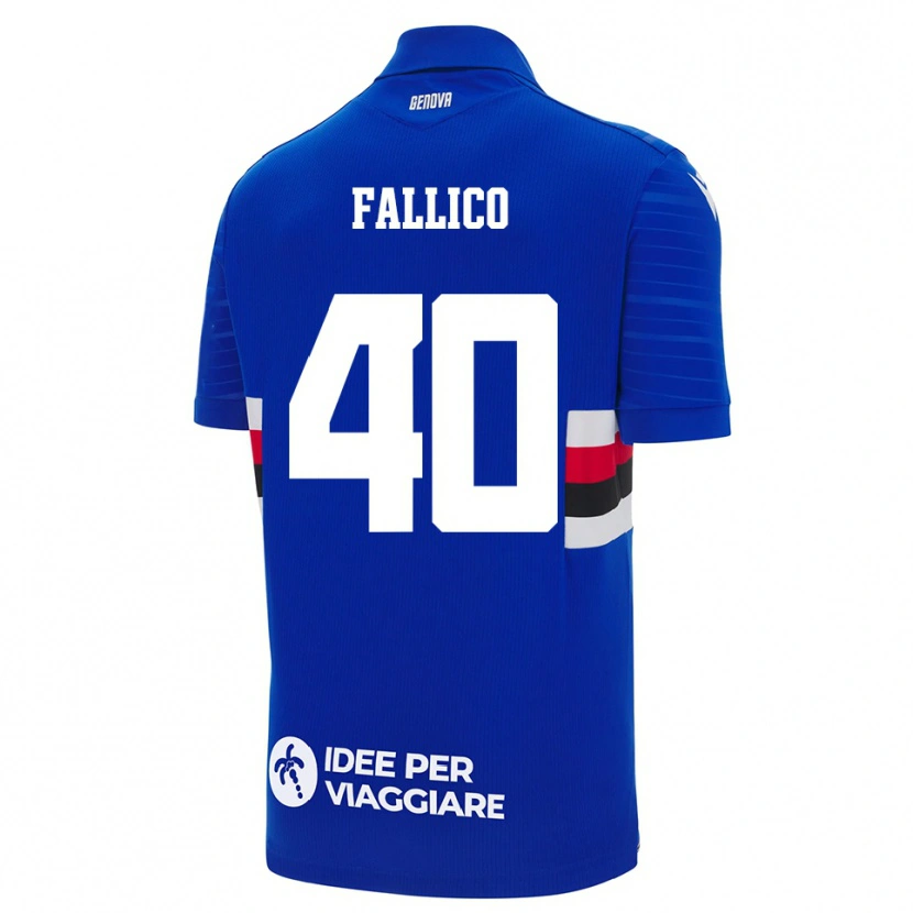 Danxen Barn Bianca Fallico #40 Blå Vit Hemmatröja Matchtröjor 2025/26 Tröjor T-Tröja