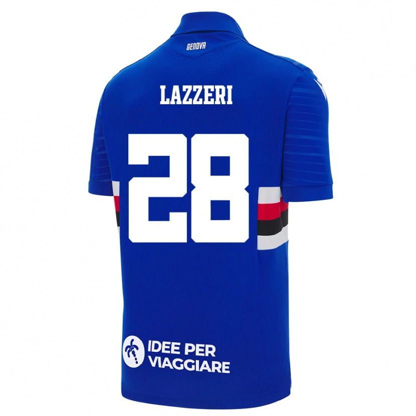 Danxen Barn Nicole Lazzeri #28 Blå Vit Hemmatröja Matchtröjor 2025/26 Tröjor T-Tröja