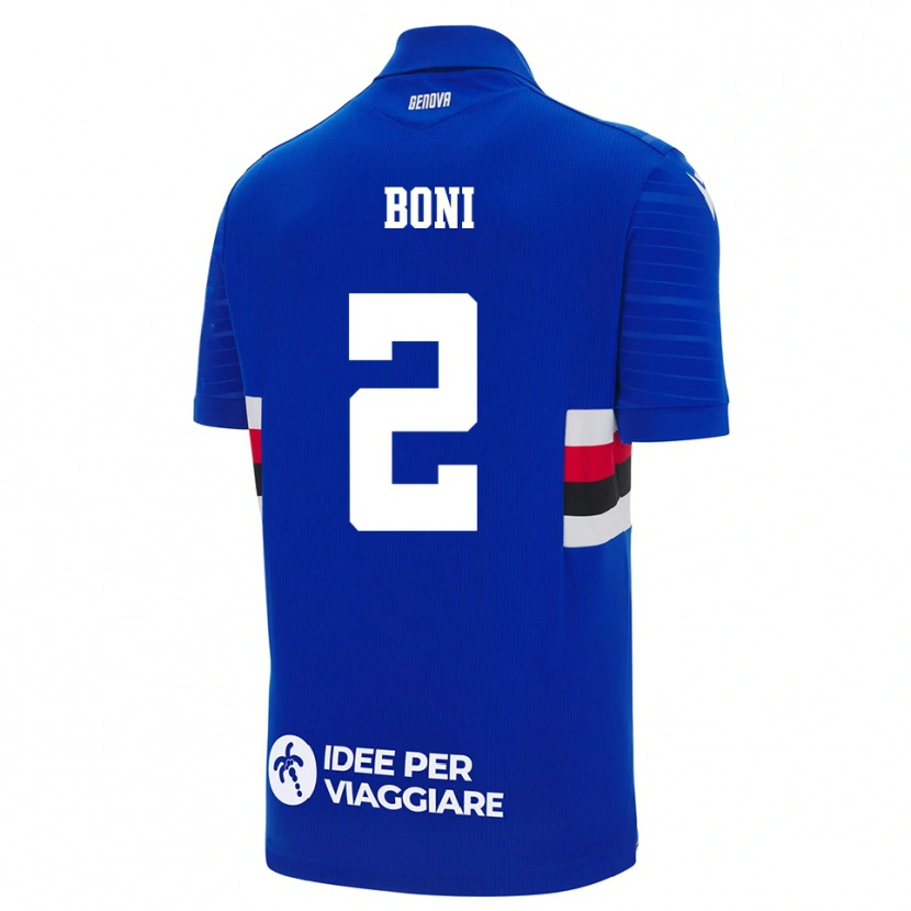 Danxen Barn Dennis Boni #2 Blå Vit Hemmatröja Matchtröjor 2025/26 Tröjor T-Tröja