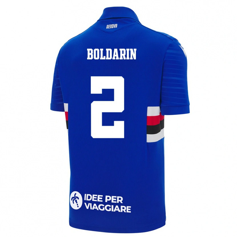 Danxen Barn Filippo Boldarin #2 Blå Vit Hemmatröja Matchtröjor 2025/26 Tröjor T-Tröja