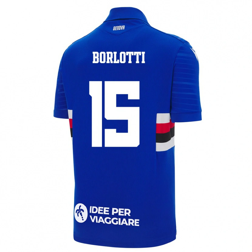 Danxen Barn Lorenzo Borlotti #15 Blå Vit Hemmatröja Matchtröjor 2025/26 Tröjor T-Tröja
