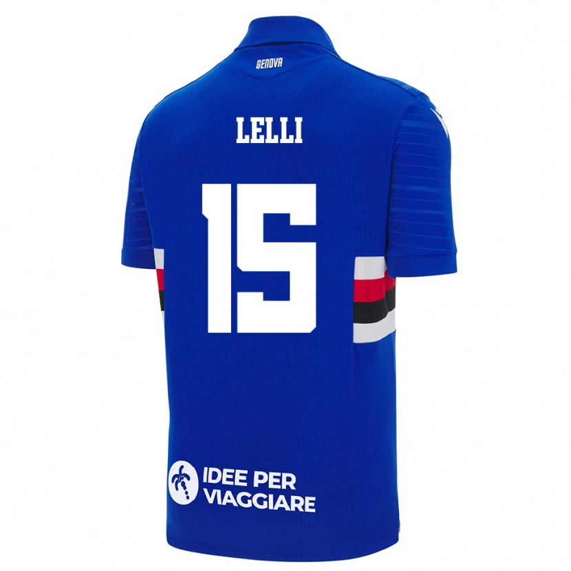 Danxen Barn Gabriele Lelli #15 Blå Vit Hemmatröja Matchtröjor 2025/26 Tröjor T-Tröja