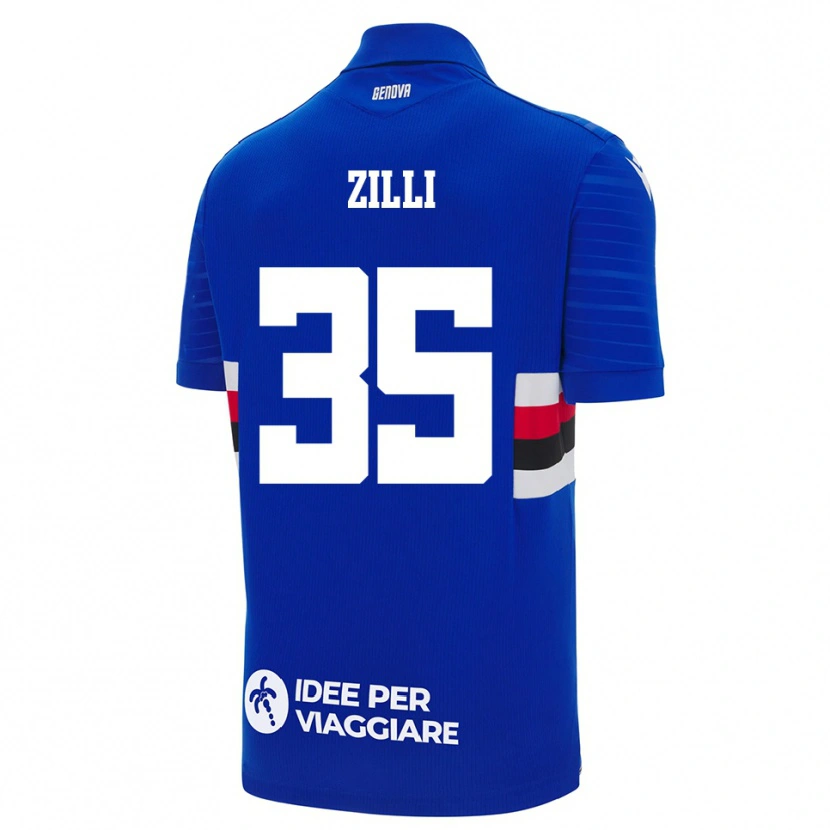 Danxen Barn Elisa Zilli #35 Blå Vit Hemmatröja Matchtröjor 2025/26 Tröjor T-Tröja