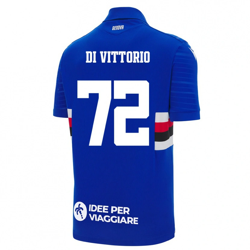 Danxen Barn Irene Di Vittorio #72 Blå Vit Hemmatröja Matchtröjor 2025/26 Tröjor T-Tröja
