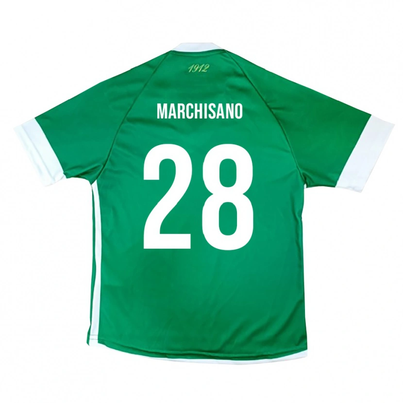 Danxen Barn Matteo Marchisano #28 Grön Vit Hemmatröja Matchtröjor 2025/26 Tröjor T-Tröja