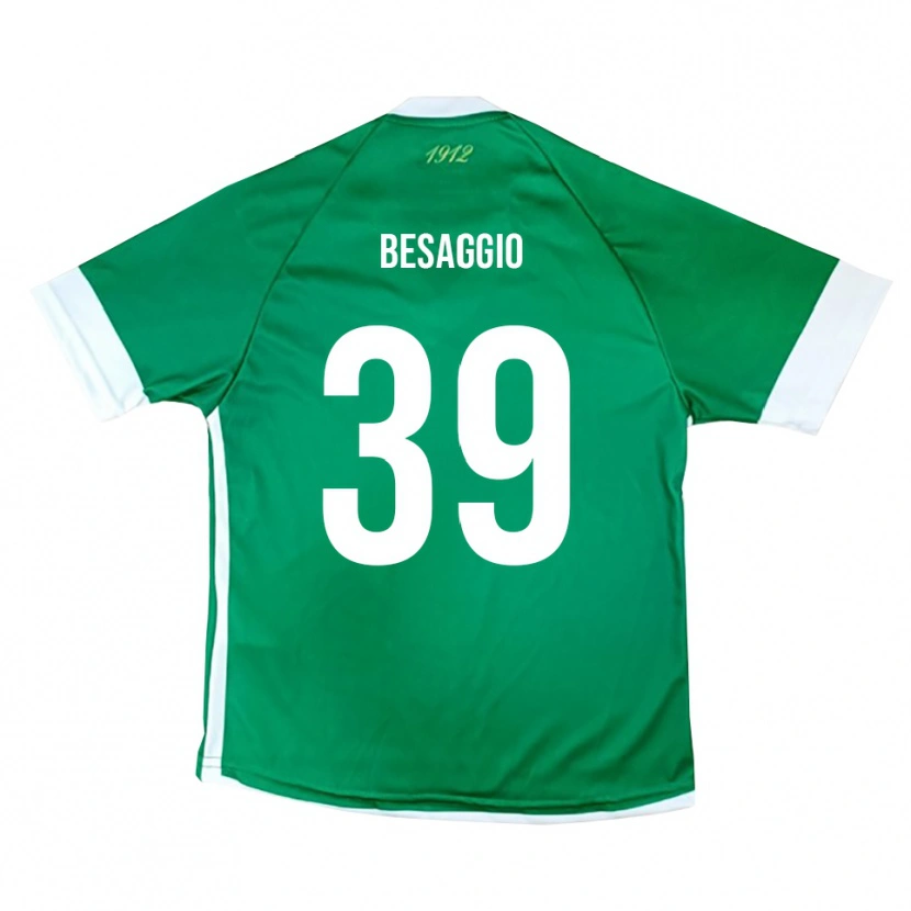 Danxen Barn Michele Besaggio #39 Grön Vit Hemmatröja Matchtröjor 2025/26 Tröjor T-Tröja