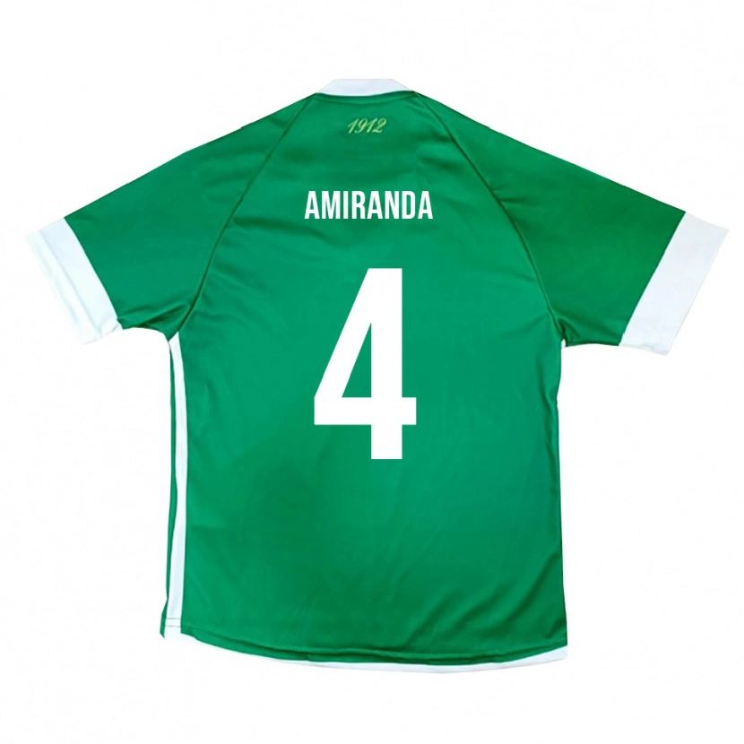 Danxen Barn Francesco Amiranda #4 Grön Vit Hemmatröja Matchtröjor 2025/26 Tröjor T-Tröja